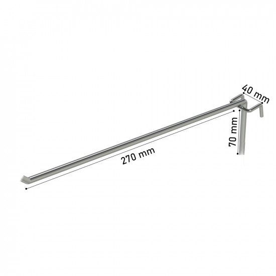 Γάντζος Μονός 27cm Μεταλλικός Πλέγματος 47905