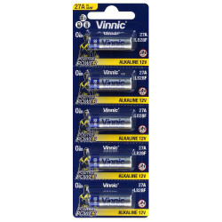 Μπαταρία Αλκαλική Vinnic L828F size A27/27A/CA22/EL812/EL812/G27A/GP27A/L828/MN27 12V Τεμ. 5 27831