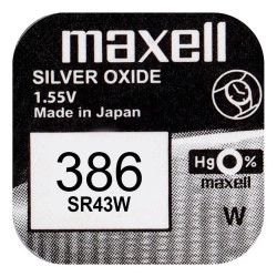 Buttoncell Maxell 386/SR43W/SR43 Τεμ. 1 46672