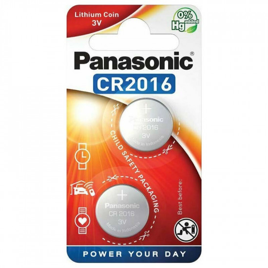 Buttoncell Lithium Coin Panasonic CR2016 3V Τεμ. 2 39035