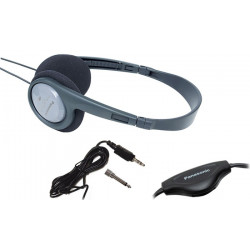 Ακουστικά Stereo Panasonic RP-HT090 3.5mm / 6.3mm Κατάλληλο Για Τηλεοράσεις Με Μήκος Καλωδίου 5m Γκρι 24288