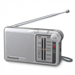 Φορητό Ραδιόφωνο Panasonic RF-P150D 1W Ασημί με Υποδοχή Ακουστικών 3.5mm 24540