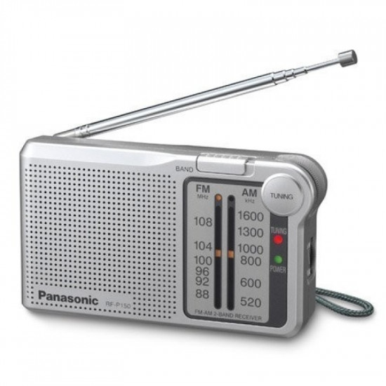 Φορητό Ραδιόφωνο Panasonic RF-P150D 1W Ασημί με Υποδοχή Ακουστικών 3.5mm 24540