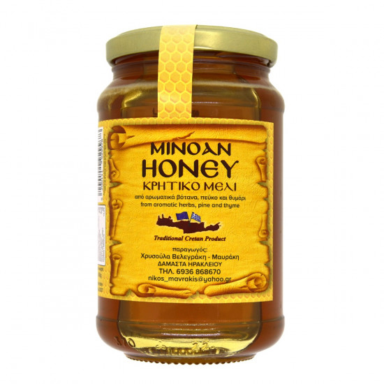 Minoan Honey Κρητικο Μέλι απο Αρωματικά Βότανα, Πευκο και Θυμάρι 450g 46889