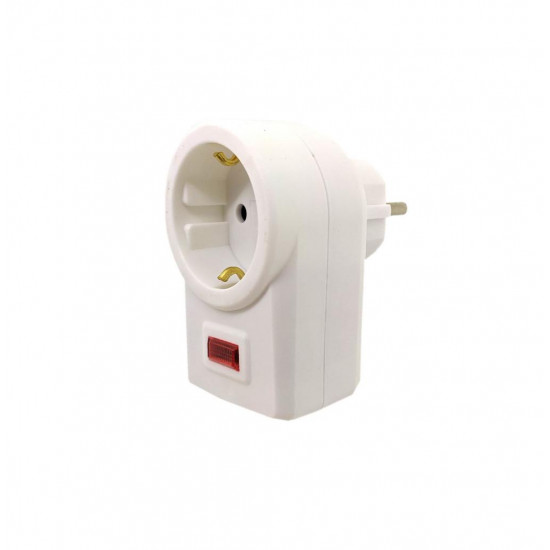 Αντάπτορας Σούκο σε Πρίζα Σούκο RMD1-01/01 με Προστασία Υπέρτασης Λευκός 26899