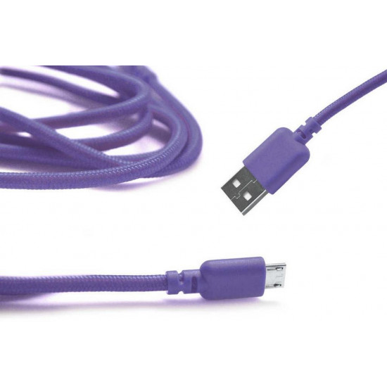 Καλώδιο σύνδεσης Ancus USB σε Micro USB με Ενισχυμένες Επαφές Braided Μώβ 1m 05023