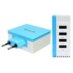 Φορτιστής Ταξιδίου Ancus Multi Charger 4 Usb 4.2A Λευκό - Μπλέ 14780
