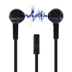 Hands Free Ancus Viker in-Earbud Stereo 3.5mm για Apple-Samsung-HTC-Sony Μαύρο με Καλώδιο Πλακέ, Πλήκτρο Απάντησης και Έντασης 14947