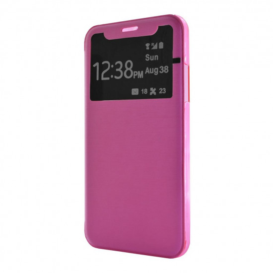Θήκη Book Ancus S-View Elegance για Apple iPhone X / XS Φούξια 21601
