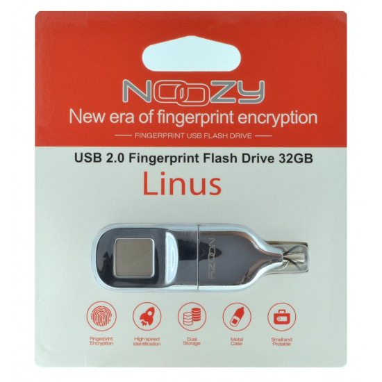 USB 2.0 Noozy Linus Fingerprint Flash Drive 32GB 22541