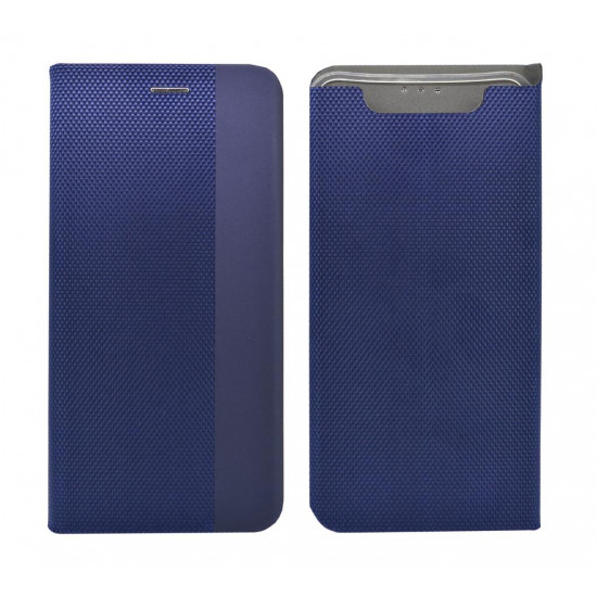 Θήκη Book Ancus Magnetic Canvas για Samsung SM-A805F Galaxy A80 TPU Μαύρη-Μπλε 25537