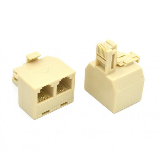 Μούφα Τηλεφωνικού Καλωδίου RJ11 Jasper Αρσενικό σε 2x Θηλυκό 26157