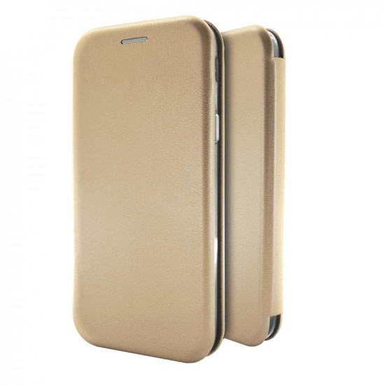 Θήκη Book Ancus Magnetic Curve για Xiaomi Mi 10 5G Mi 10 Pro 5G TPU Χρυσαφί 28196