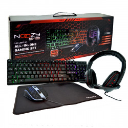 Gaming Set Noozy GS-100 που αποτελείται από Gaming Ακουστικά με Μικρόφωνο, 4D Ποντίκι, LED Πληκτρολόγιο και Mousepad 28713