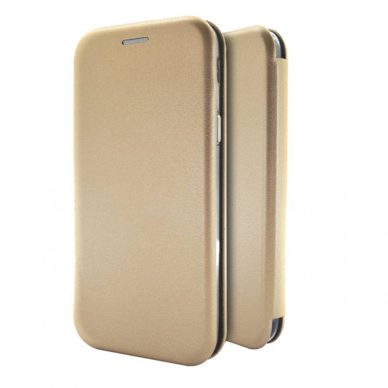 Θήκη Book Ancus Magnetic Curve για Apple iPhone 12 Pro Max TPU Χρυσαφί 28921