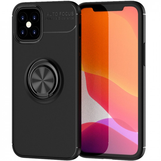 Θήκη Ancus Autofocus Shockproof με Ring Holder για Apple iPhone 12 Mini Μαύρη 28954