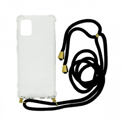 Θήκη Ancus Crossbody για Samsung SM-A217F Galaxy A21s Διάφανη με Κορδόνι Μαύρο 29001