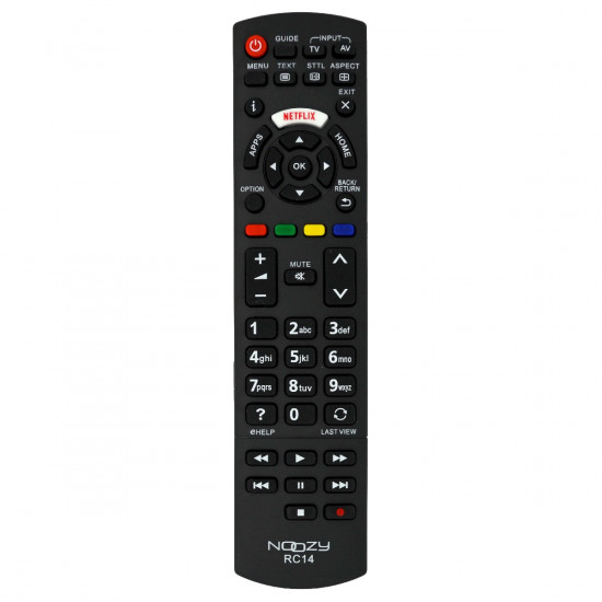 Τηλεχειριστήριο Noozy RC14 για Τηλεοράσεις Panasonic Άμεσης Αντικατάστασης χωρίς Προγραμματισμό 30119