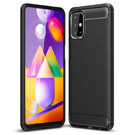 Θήκη TPU Ancus Carbon Series για Samsung SM-M515F Galaxy M51 Μαύρη 31723
