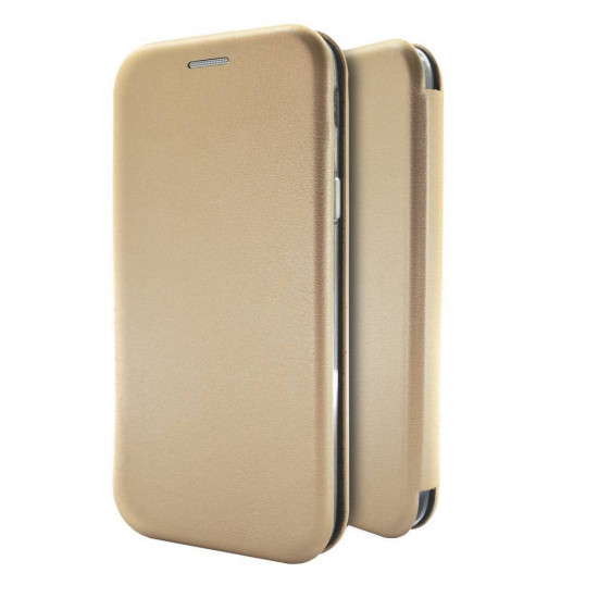 Θήκη Book Ancus Magnetic Curve για Xiaomi Redmi Note 10 Redmi Note 10S  TPU Χρυσό 32015