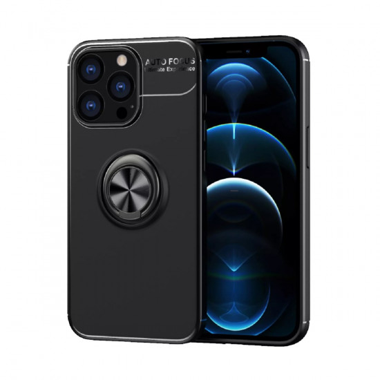 Θήκη Ancus AutoFocus Shock Proof με Ring Holder για Apple iPhone 13 Pro Max Μαύρο 33102