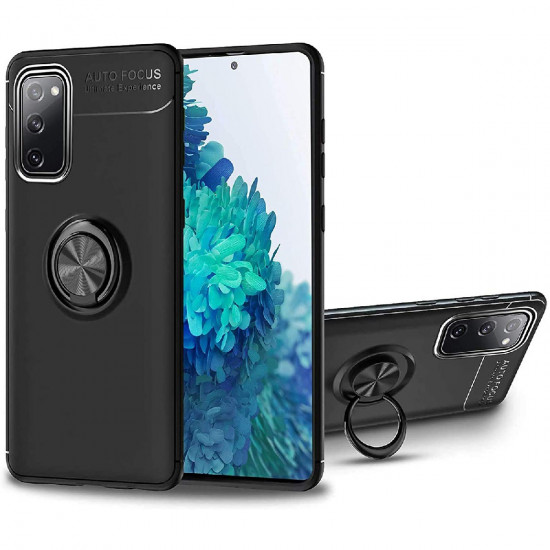 Θήκη Ancus AutoFocus Shock Proof με Ring Holder για Samsung A02 A022F A02s A025F Μαύρη 33106