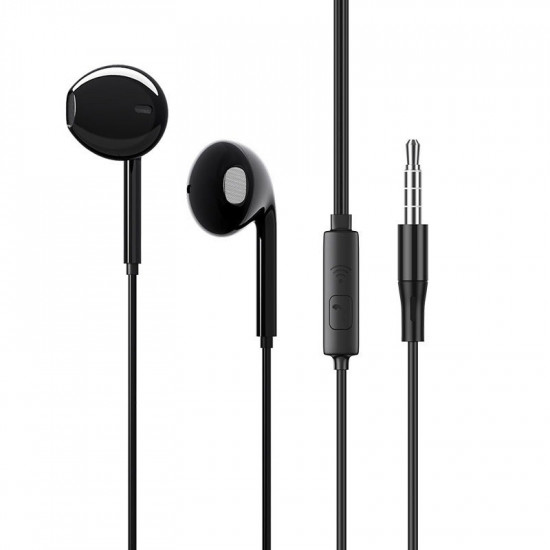 Hands Free Ancus Melody MD66 Semi in-Earbud Stereo 3.5mm Μαύρο με Μικρόφωνο και Πλήκτρο Λειτουργίας 1,2μ 34141