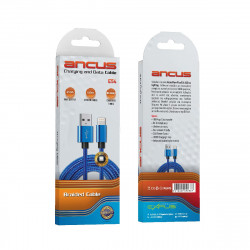 Καλώδιο Σύνδεσης και Φόρτισης Ancus Flow Plus E54 USB σε Lighting 2.0A με Braided Καλώδιο Μπλε 1m Με 5 Χρονια Εγγύηση 35126