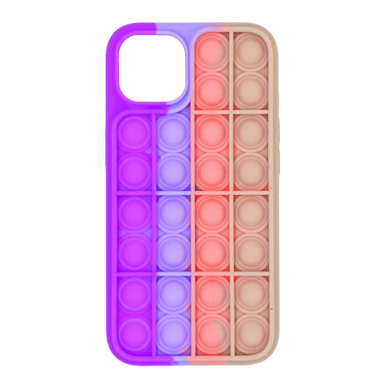 Θήκη Ancus TPU Pop It για Apple iPhone 13/ iPhone 14 Μώβ Λιλά Ρόζ Μπέζ 35698