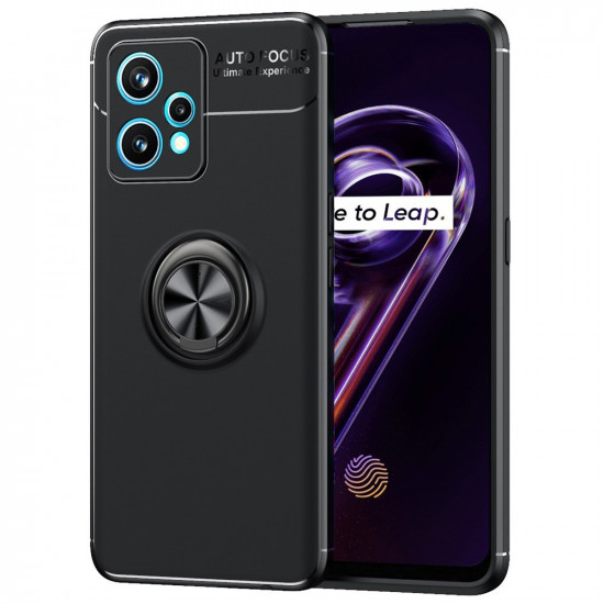 Θήκη Ancus AutoFocus Shock Proof με Ring Holder για Realme 9 5G Μαύρη 36524