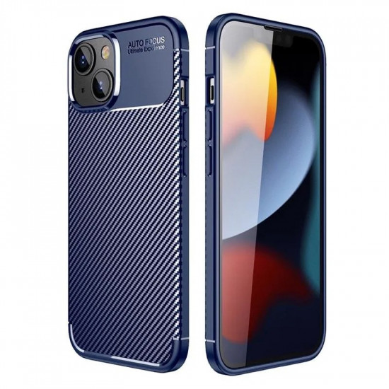 Θήκη Ancus AutoFocus Carbon Fiber για Apple iPhone 14 Plus Μπλε 37938