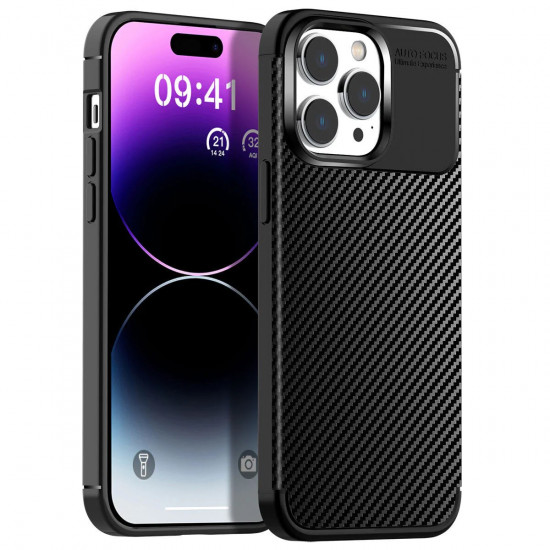 Θήκη Ancus AutoFocus Carbon Fiber για Apple iPhone 14 Pro Μαύρη 37943