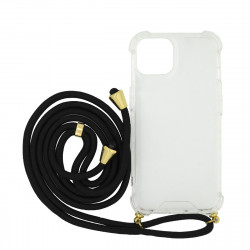 Θήκη Ancus Crossbody για Apple iPhone 14 Plus Διάφανη με Κορδόνι Μαύρο 38642