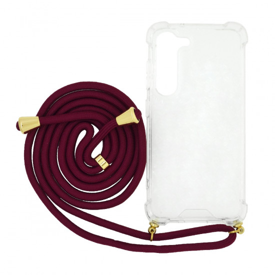 Θήκη Ancus Crossbody για Samsung SM-S911B Galaxy S23 5G με Κορδόνι Μπορντώ 38982