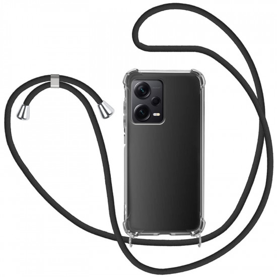 Θήκη Ancus Crossbody για Xiaomi Redmi Note 12 Pro+ με Κορδόνι Μαύρο 39713