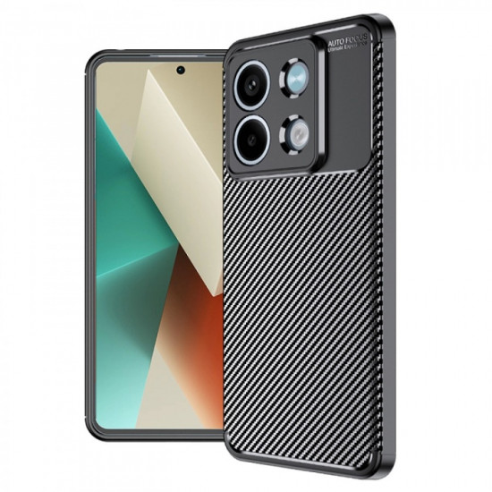 Θήκη Ancus AutoFocus Carbon Fiber για Xiaomi Redmi Note 13 5G TPU Μαύρη 44743