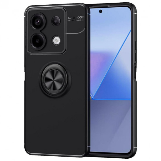 Θήκη Ancus AutoFocus Shock Proof με Ring Holder για Xiaomi Redmi Note 13 5G TPU Μαύρη 44756