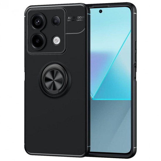 Θήκη Ancus AutoFocus Shock Proof με Ring Holder για Xiaomi Redmi Note 13 Pro 5G Redmi Note 14s Poco M6 Pro Μαύρη 44757