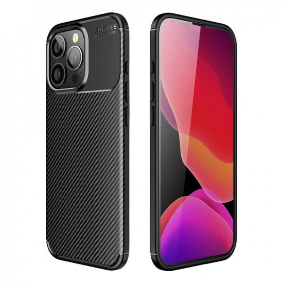 Θήκη Ancus AutoFocus Carbon Fiber για Apple iPhone 16 Pro Max Μαύρη 45479