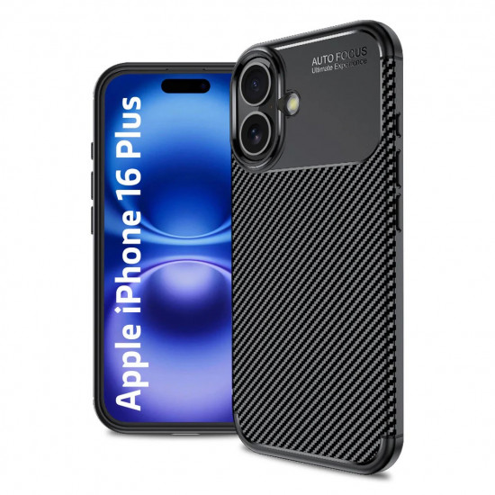 Θήκη Ancus AutoFocus Carbon Fiber για Apple iPhone 16 Plus Μαύρη 45480