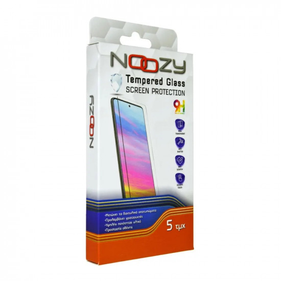 Tempered Glass Noozy 9H 0.33mm για Apple iPhone 15 / 15 Pro Full Glue Σετ 5τεμ. 46410