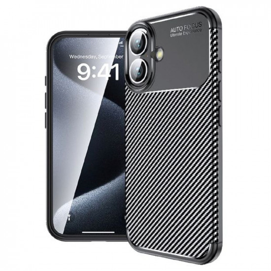 Θήκη Ancus AutoFocus Carbon Fiber για Apple iPhone 17 Μαύρη 50814