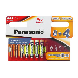 Μπαταρία Αλκαλική Panasonic Alcaline Pro Power LR03 size AAA 1.5V Τεμ. 8+4 46674