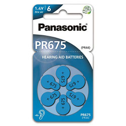 Μπαταρίες Ακουστικών Βαρηκοΐας Panasonic PR675 1.4V Τεμ. 6 24612