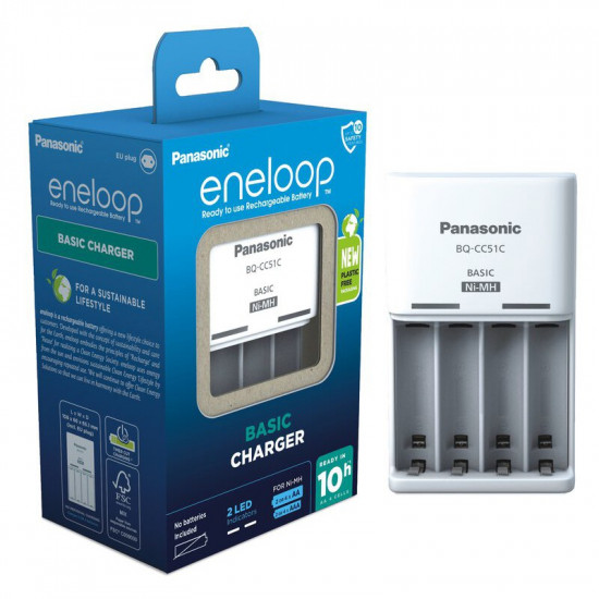 Φορτιστής Μπαταριών Panasonic Eneloop BQ-CC51 για AA/AAA 4 Θέσεων 38313