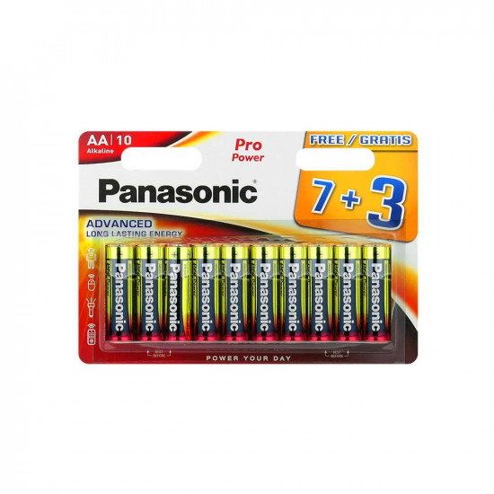 Μπαταρία Αλκαλική Panasonic Alcaline Pro Power LR06 size AA 1.5V Τεμ. 7+3 46673