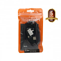 Καλώδιο σύνδεσης Leki Orange Concept USB σε Micro-USB Μαύρο 2m 46097