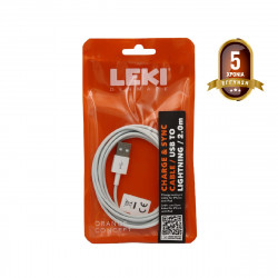 Καλώδιο Σύνδεσης και Φόρτισης Leki Orange Concept USB σε Lightning  Λευκό 2m 46090
