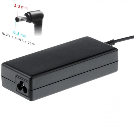 Τροφοδοτικό Laptop Akyga AK-ND-14 15V / 5.0A 75W 6.3 x 3.0mm Συμβατό με Toshiba 1.2m 28430
