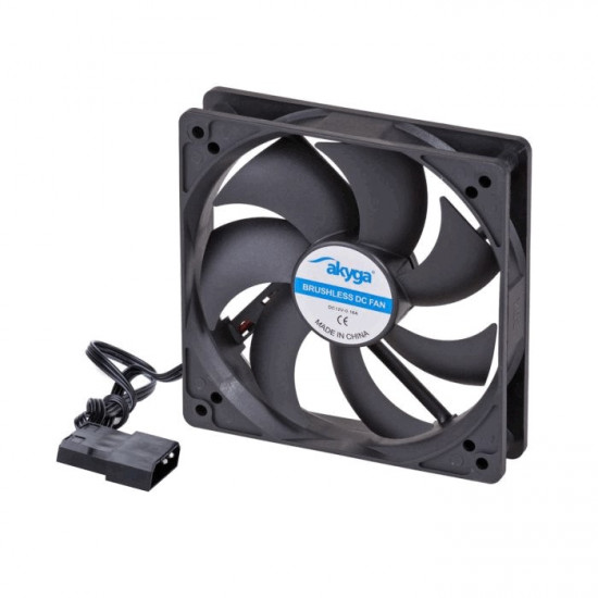 Case Fan Akyga AW-12A-BK 120mm Molex Μαύρο 28418